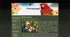 Desktop Screenshot of kreszpapagaj.hu